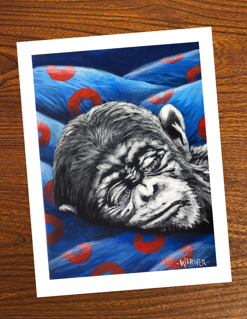 Baby Sleeping Monkey Print 8.5X11