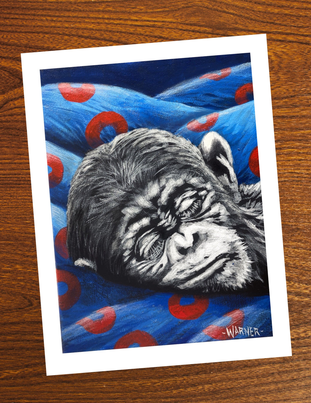 Baby Sleeping Monkey Print 8.5X11