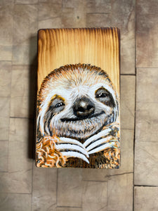 Wood block baby sloth OG