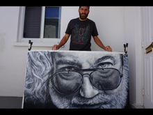 Load image into Gallery viewer, “Black &amp; White Jerry”              (11” X 17”)