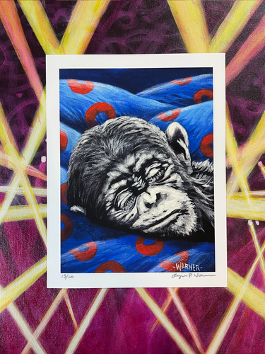 Baby Sleeping Monkey Print 8.5X11